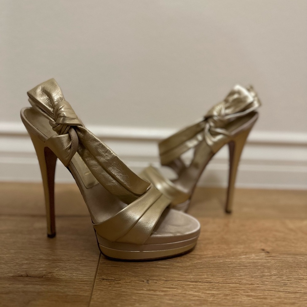 Casdei gold heels